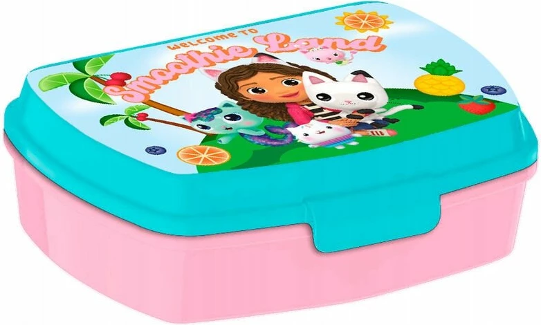 Set shishe uji dhe kuti ushqimi Kids Euroswan Cat House Gabi GD00079 500 ml turkeze, 2 copë