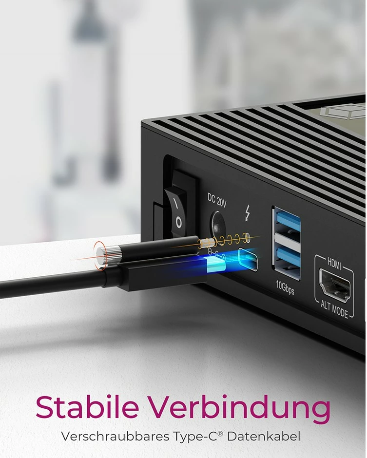 DockingStation ICY BOX 11-in-1, USB 3.2, 3x HDMI, 2x DisplayPort, 100W, e zezë