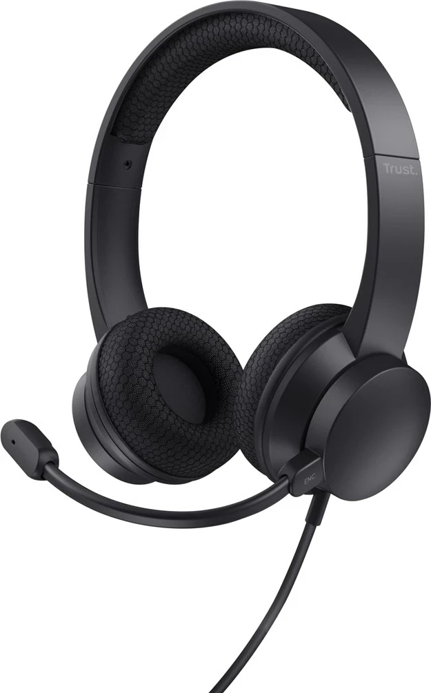 Kufje Trust HS-260 me mikrofon, neck-band, USB Type-A, e zezë