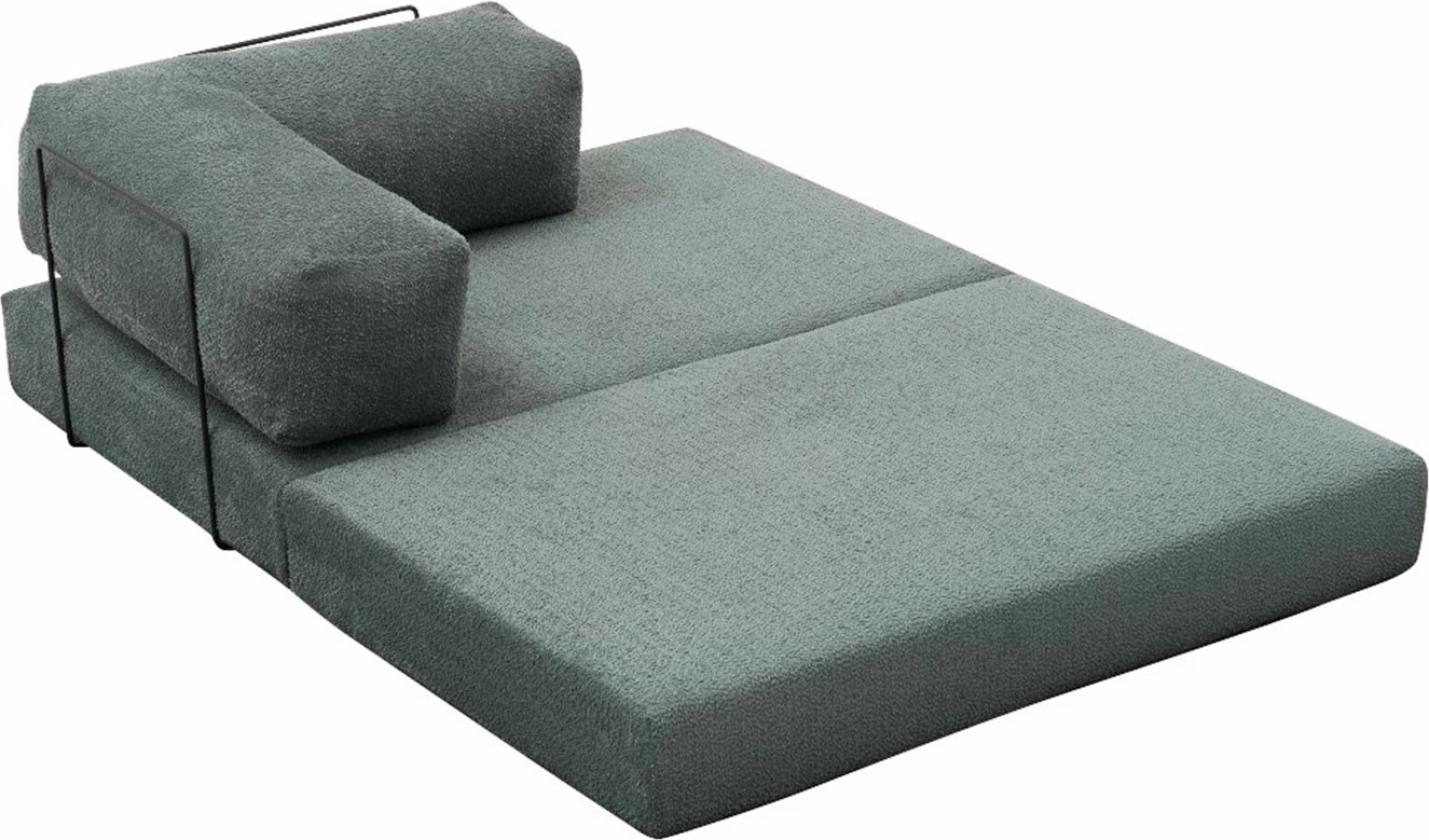 Divan 2-ulësesh, Comfort, stof 100% chenille, ngjyrë e gjelbër
