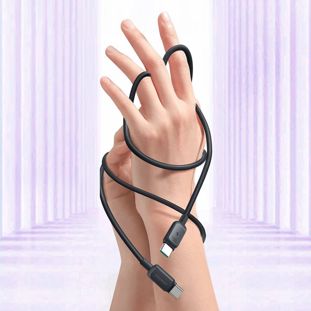 Kabllo USB-C në USB-C Joyroom S-CC100A14 100W 1.2 m, e zezë