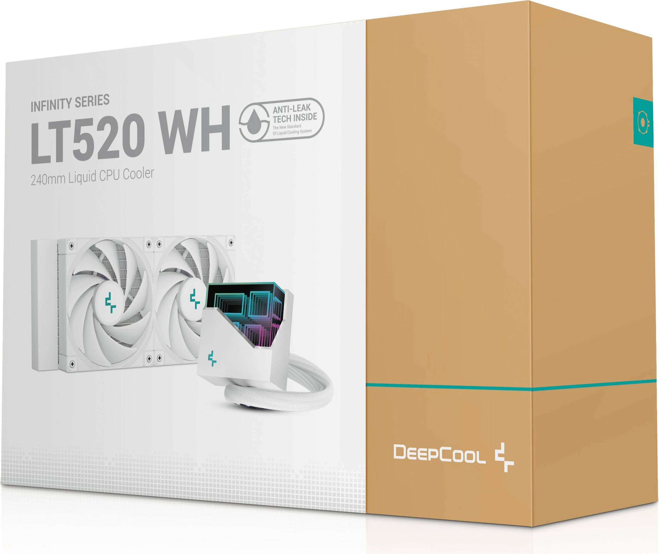 Sistem ftohje me ujë për CPU Deepcool LT520 240 mm ARGB, i bardhë