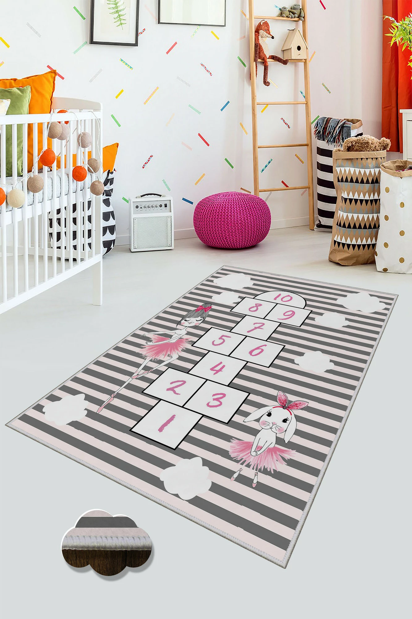 Qilim shumëngjyrësh për fëmijë, 60x100cm, Conceptum Hypnose, WOOKECE027