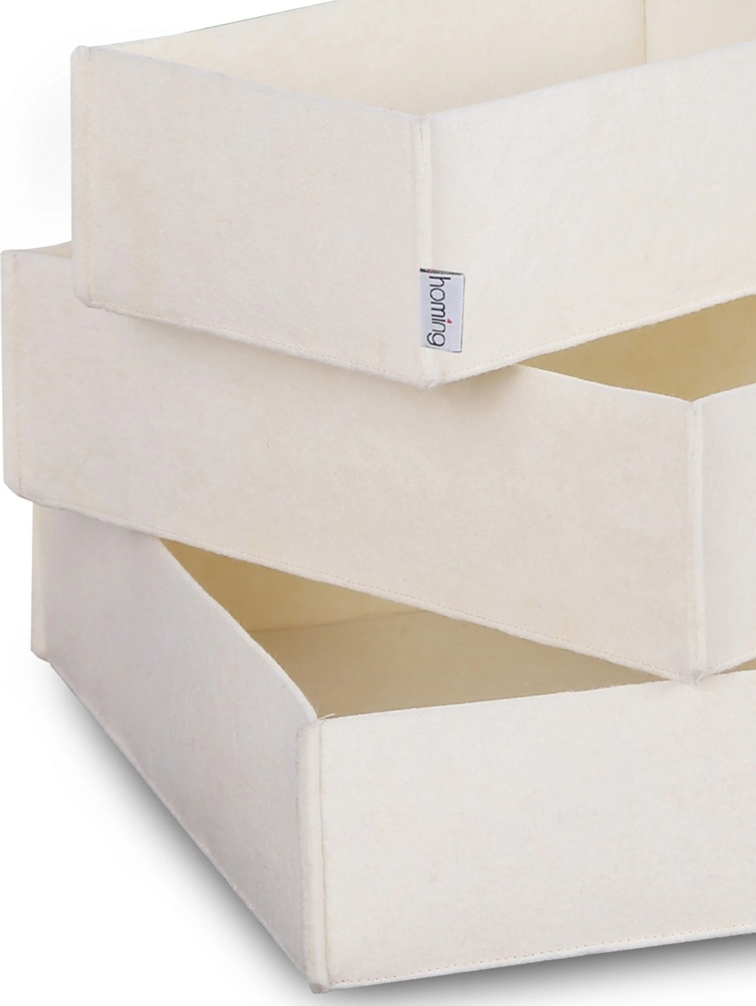 Set organizues tavoline prej fëlti, 3 copë, ngjyrë krem, HMY-6271
