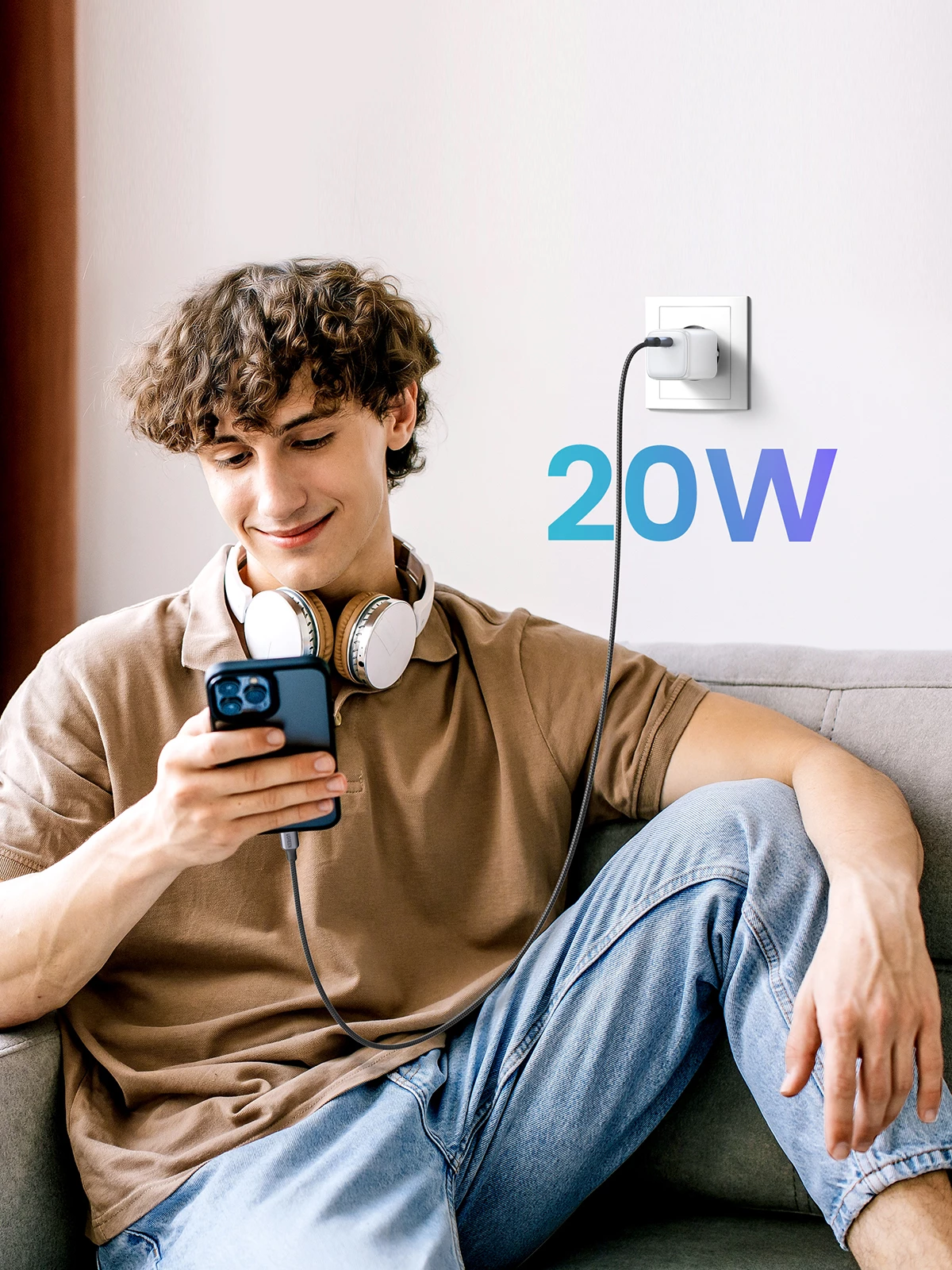 Karikues muri Ugreen Nexode mini CD318 15324, 20W, USB-C, i bardhë