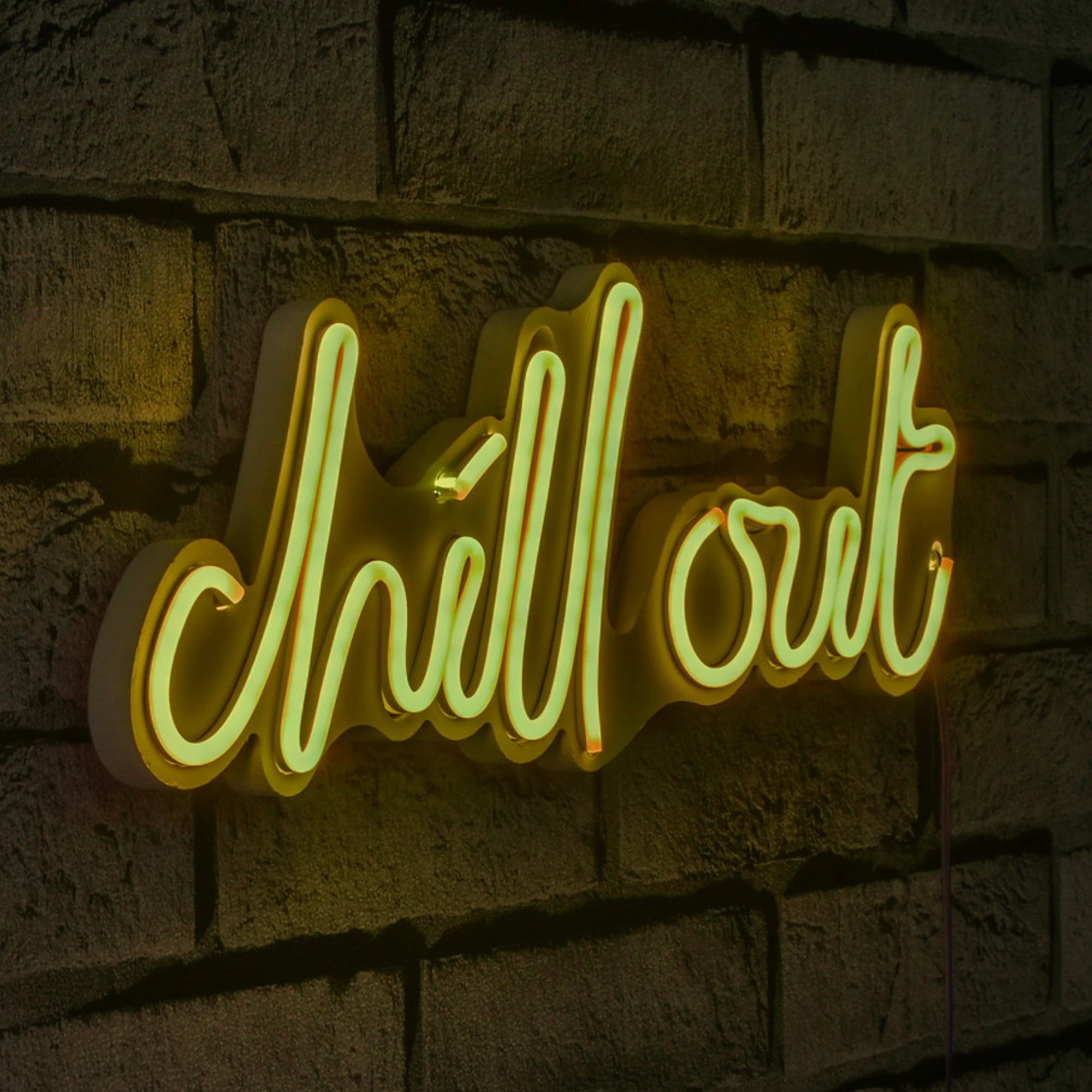 Dekor dritash LED plastike, Chill Out, ngjyrë e verdhë - 1