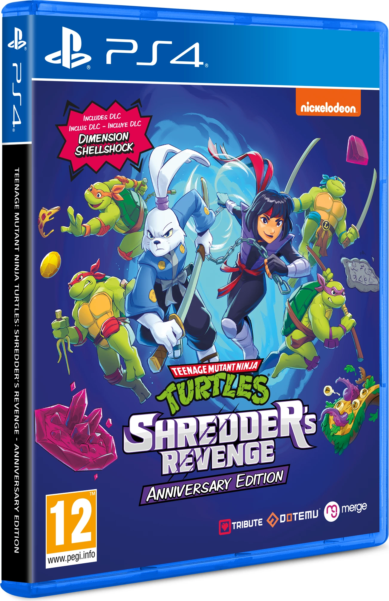 Lojë PS4 Merge Games Teenage Mutant Ninja Turtles: Shredder's Revenge Anniversary Edition, me DLC Dimension Shellshock