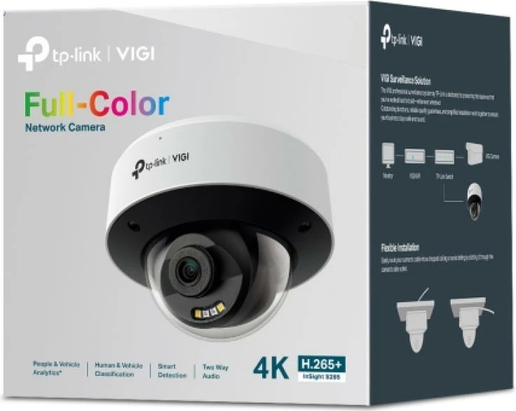 Kamerë rrjeti TP-Link InSight S285 8MP 4mm, dome, e bardhë