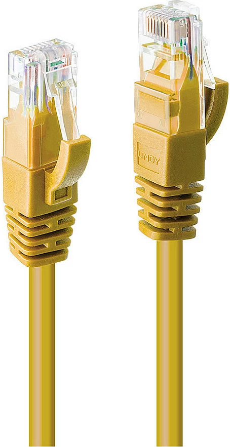 Kabllo rrjeti LINDY Cat6 U/UTP 3m RJ-45, e verdhë