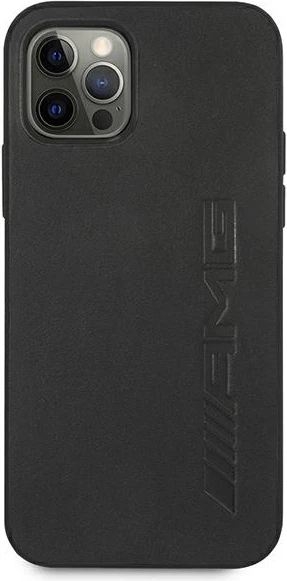 Mbështjellës Mercedes AMG AMHCP12LDOLBK për iPhone 12 Pro Max 6.7", lëkurë, i zi