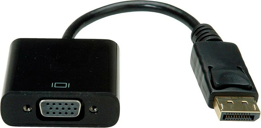 Adapter VALUE DisplayPort në VGA, 0.2m, 1080p/60Hz, i zi