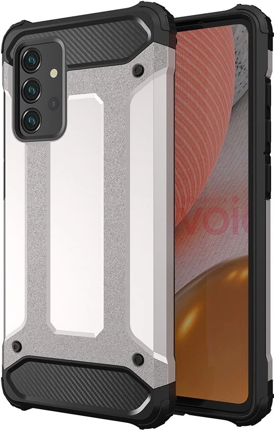 Mbështjellës Hurtel Hybrid Armor për Samsung Galaxy A36, argjend
