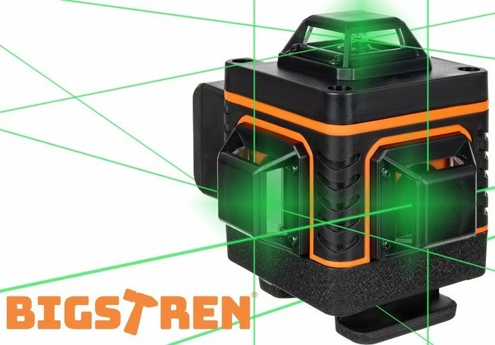 Laser nivelues linje Bigstern 4D 16 linja 25 m, i gjelbër, set me 2 bateri + karikues