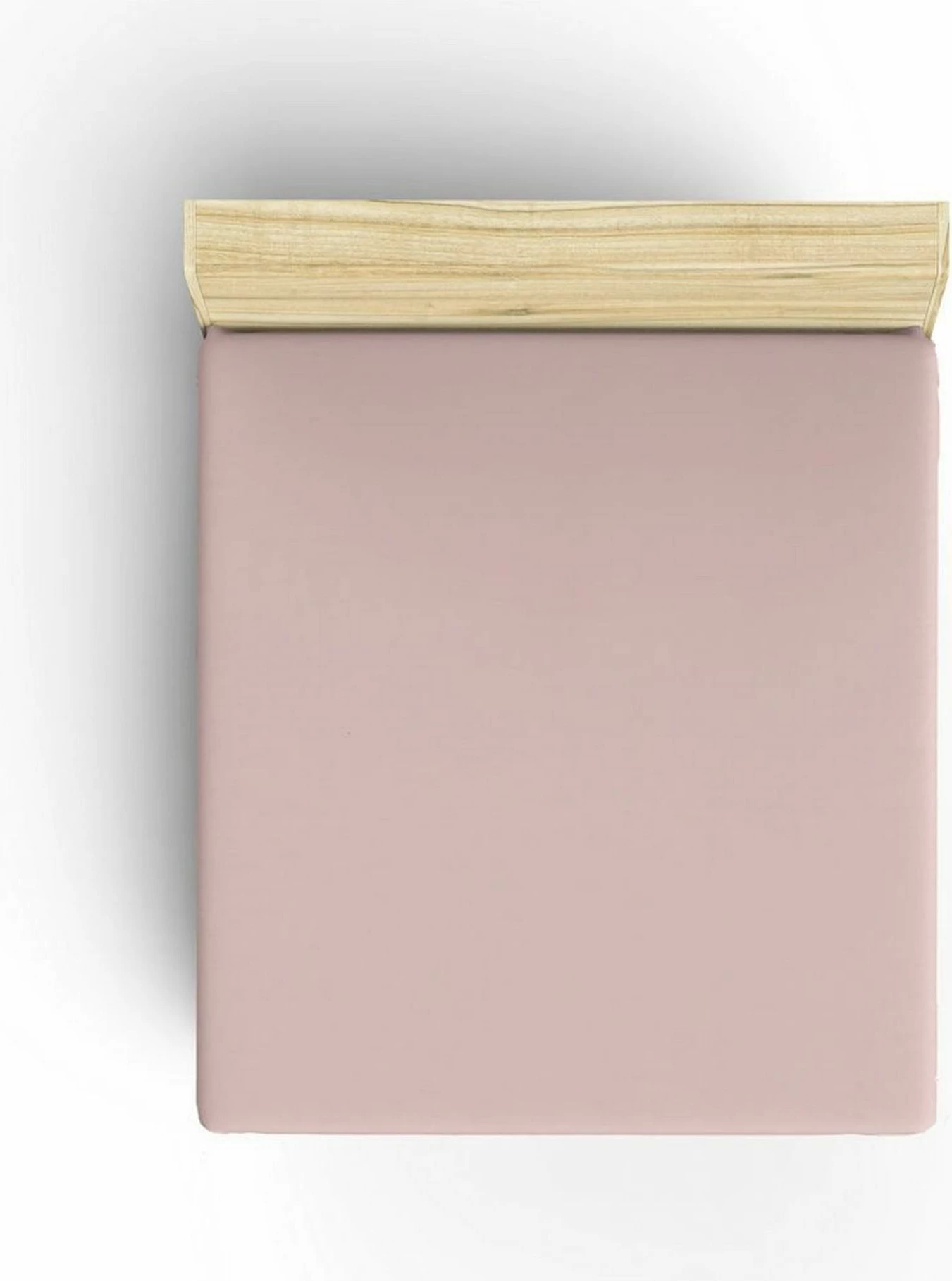 Çarçaf i shtrirë king, pambuk 100%, ngjyrë dusty rose, L'essentiel