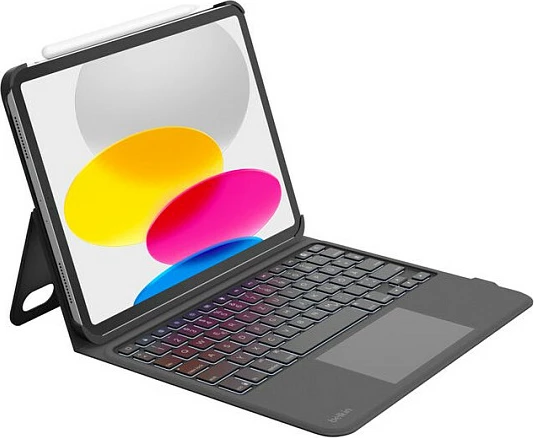Tastierë + mbështjellës Belkin Everyday BBZ001de-v3, për iPad 10.9" (10.Gen), gri e errët