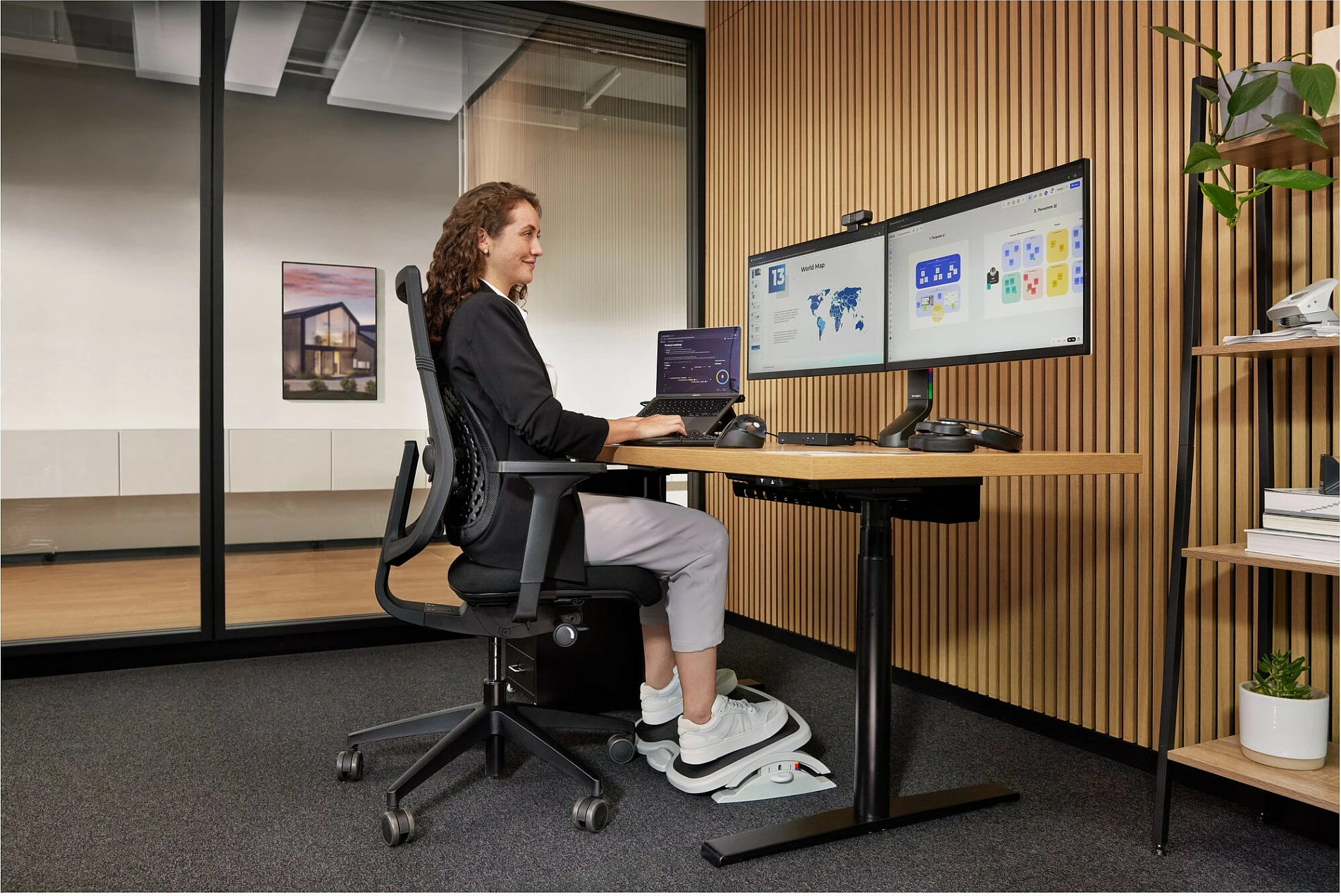 Maus Kensington Pro Fit Ergo Vertical Wireless, 1600 DPI, i zi