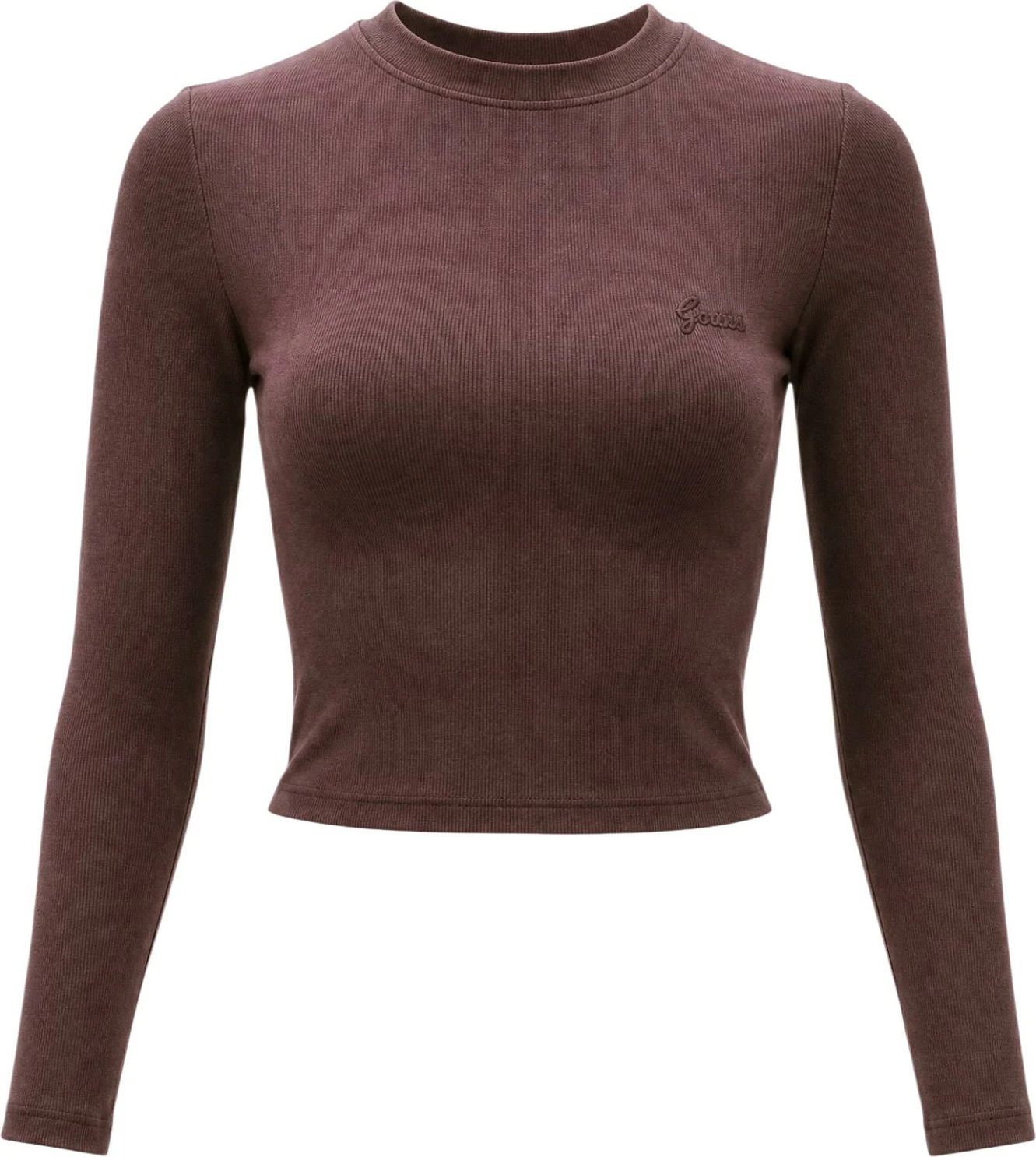 Maicë me mëngë të gjata Guess Active CHARA V6YP05 K4260 për femra, kafe [Madhësia: S]