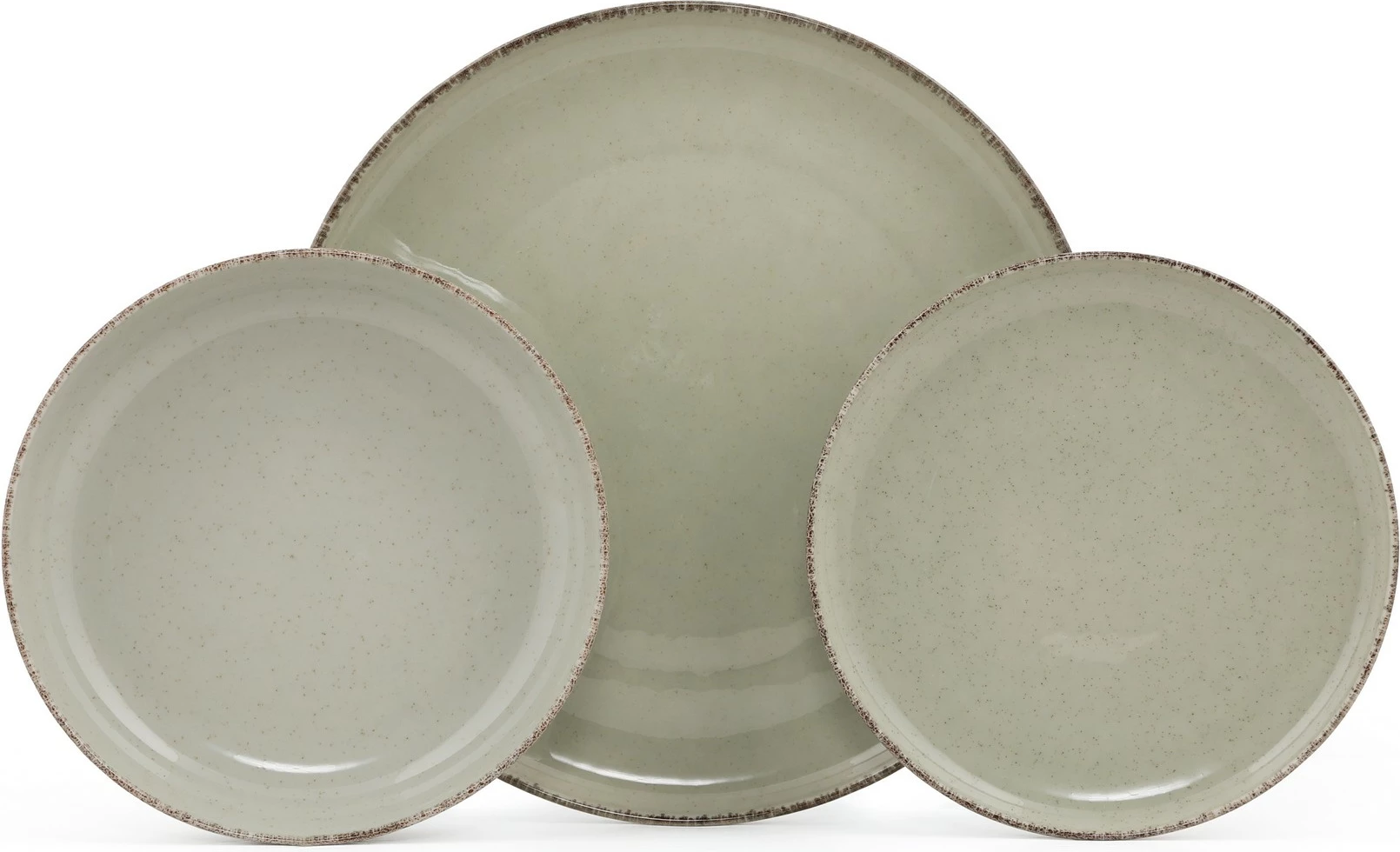 Set pjatash për drekë (18 copë), Hermia, MOD18Y2730P03, ngjyrë e gjelbër