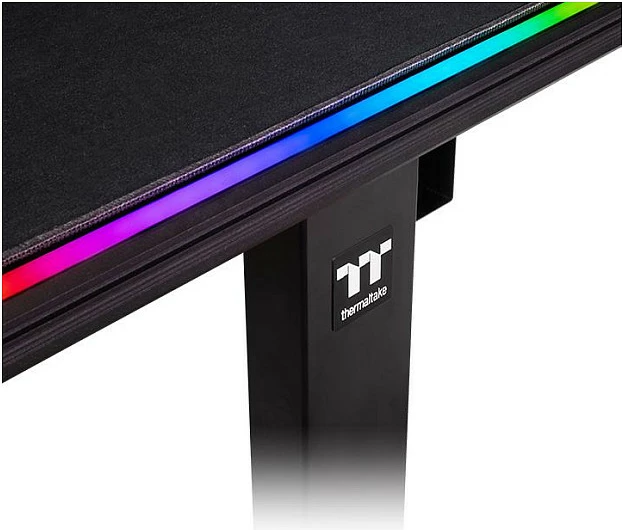 Tavolinë gaming Thermaltake Level 20 Battle Station, LED RGB, e zezë