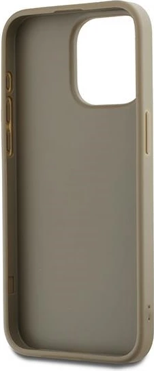 Mbështjellës DKNY Wrist Strap Stock Logo për iPhone 15 Pro Max, bezhë