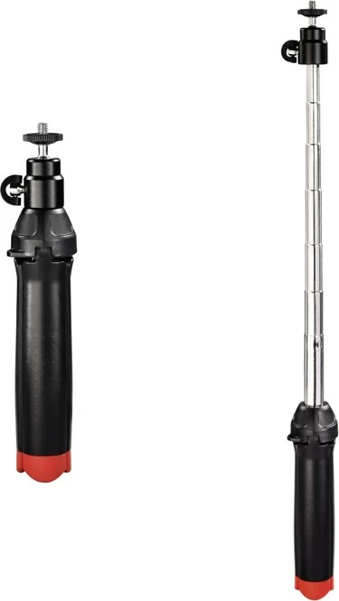 Tripod Hama Multi 4-in-1, 4601, mini, 20-90 cm, i zi me të kuqe