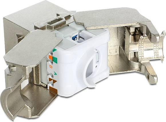 Modul Keystone RJ45/LSA DeLOCK Cat6A, metalik