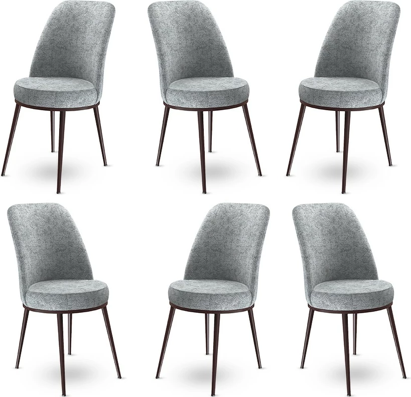 Set karrigesh (6 copë) Hanah Home, Dexa, gri, kafe