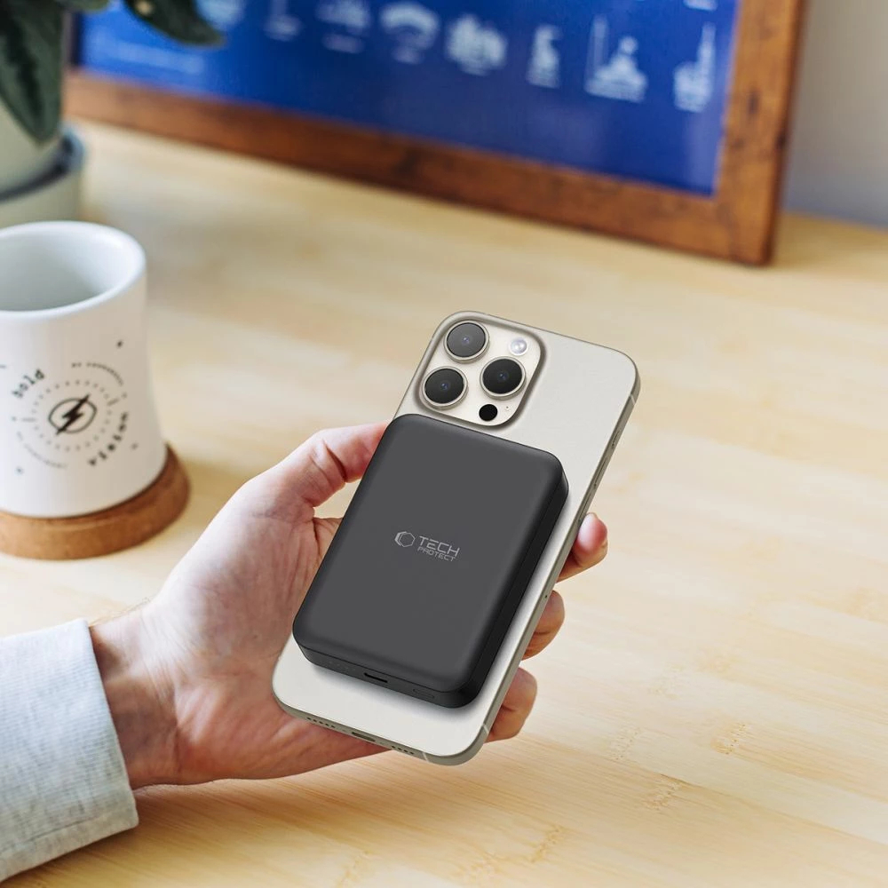 Powerbank Tech-Protect LifeMag PB11 10000mAh me MagSafe, 15W, USB-C, e zezë
