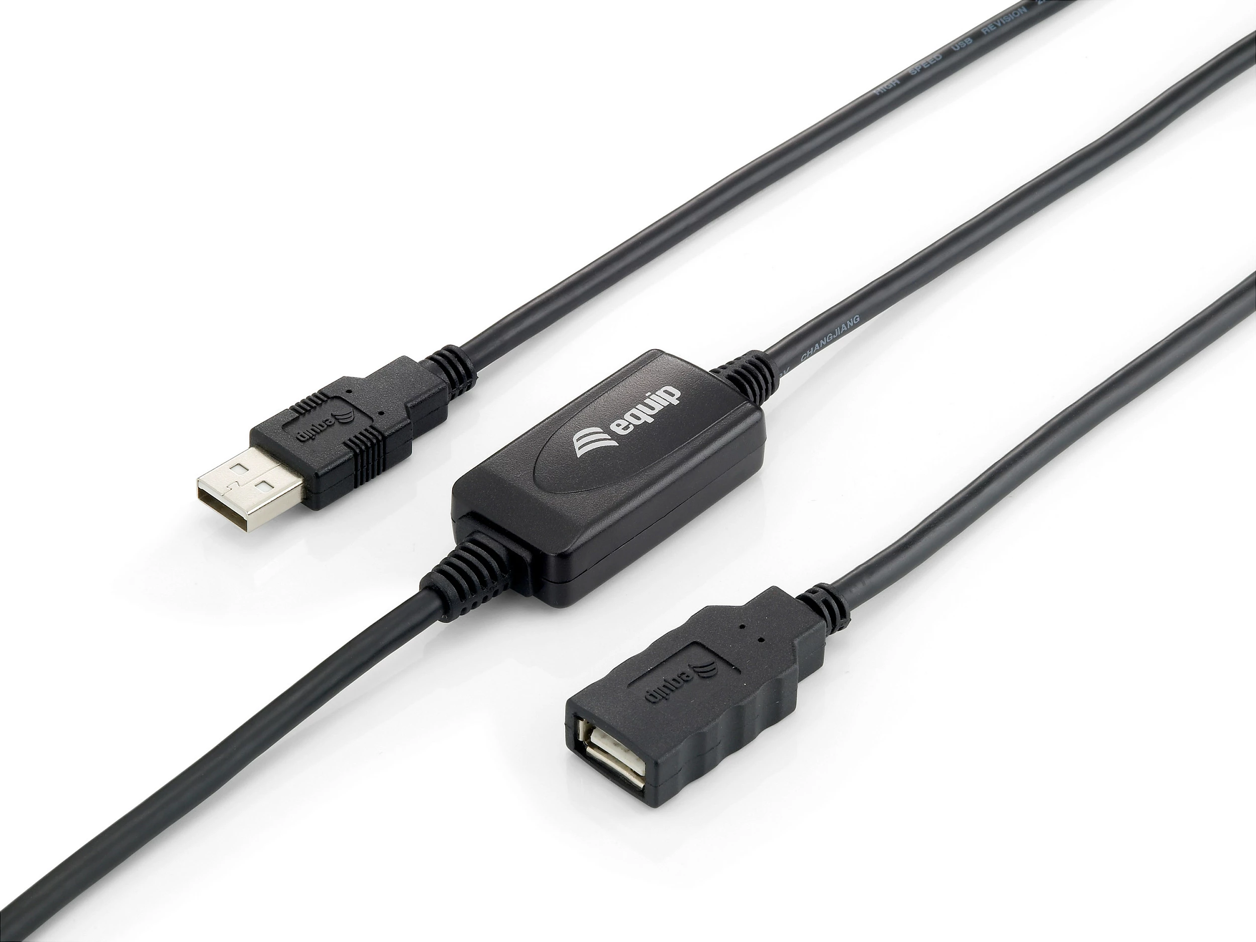 Kabllo zgjatëse USB 2.0 aktive Equip 10m, USB A mashkull/femër, e zezë