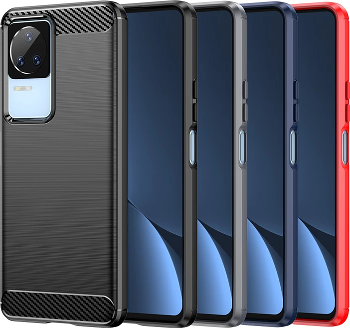 Mbështjellës Hurtel Carbon Case për Xiaomi Poco F4 5G, i zi