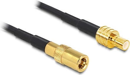 Kabllo koaksiale DeLOCK 88732, RG-174, SMB mashkull në SMB femër, 0.5 m, 50Ω, e zezë