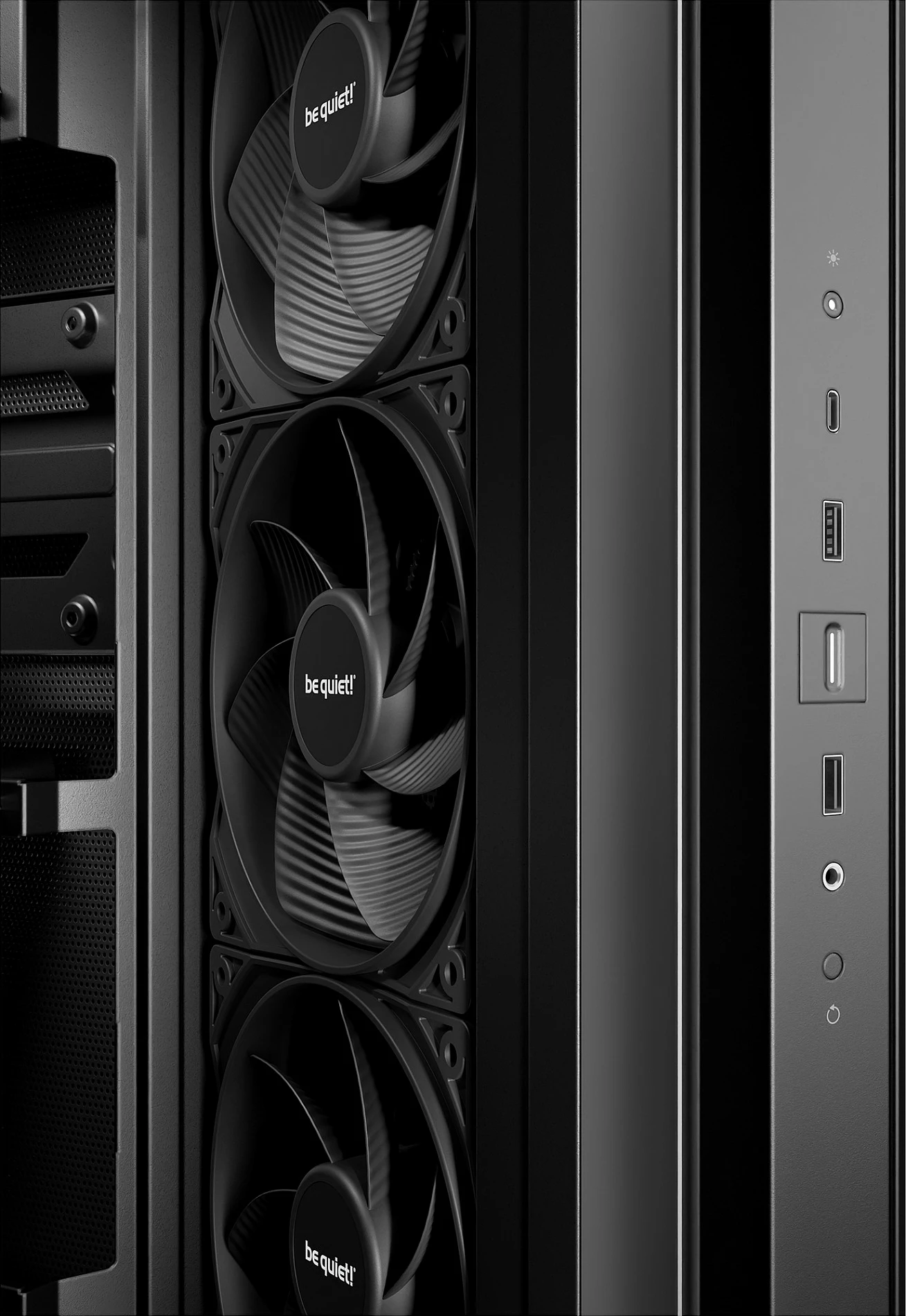 Kasë Be Quiet! Light Base 500 midi tower, xham i temperuar, e zezë