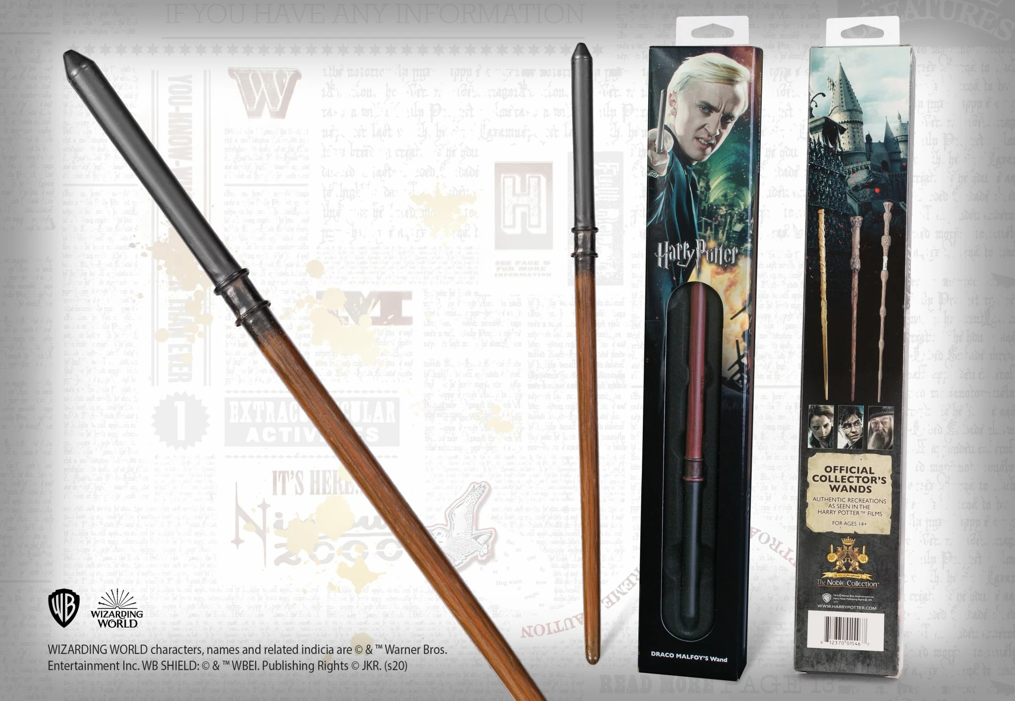 Shkop magjik NOBLE COLLECTION Harry Potter Draco Malfoy, 34 cm, me kuti standarde