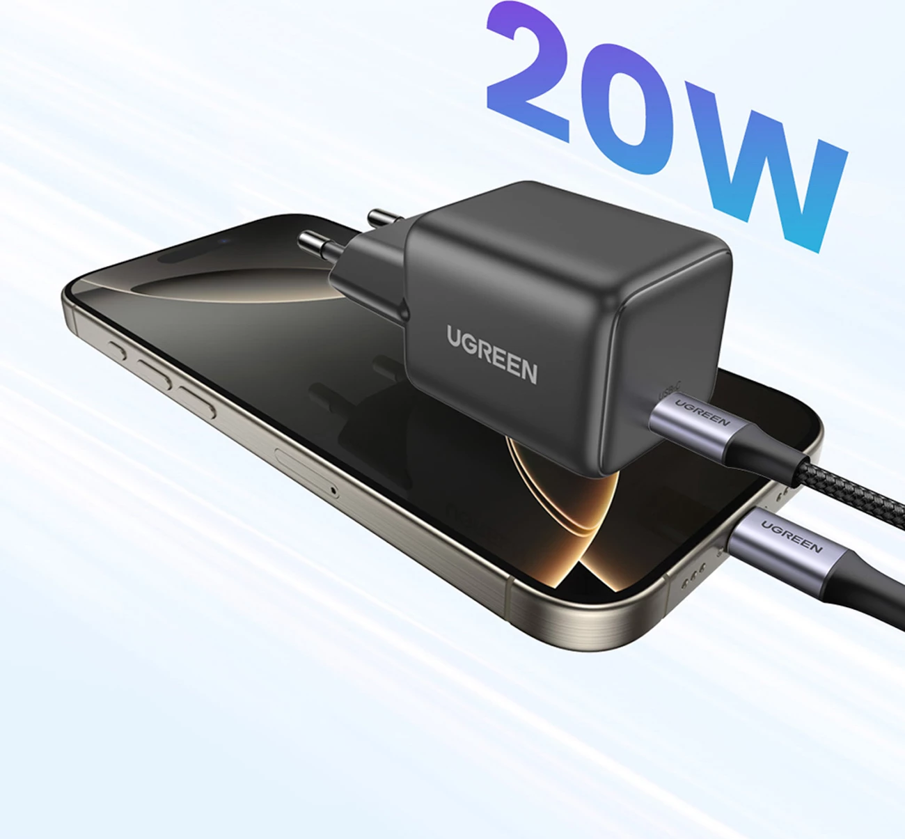 Karikues muri Ugreen X512 GaN, 20W, 1x USB-C, Gri