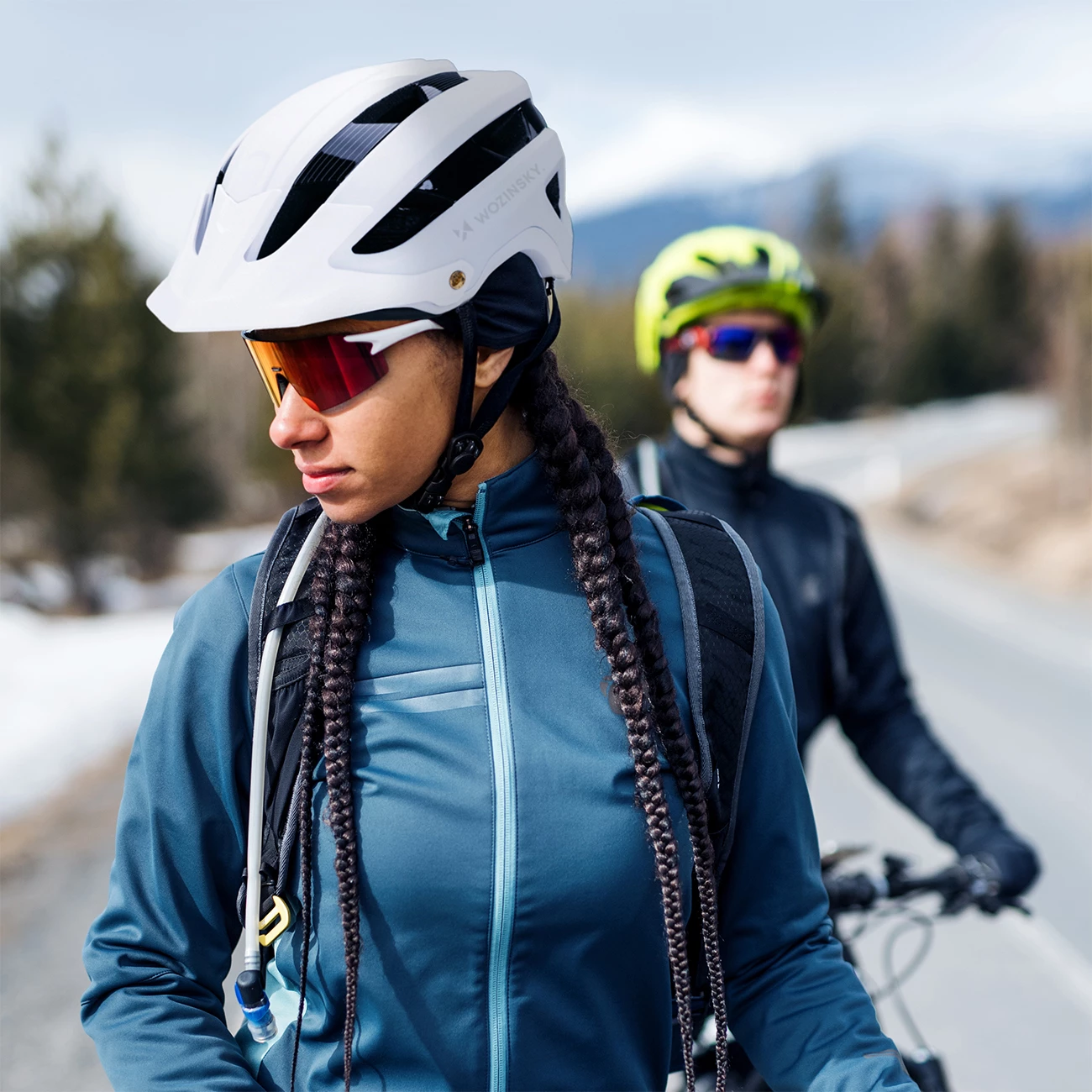 Helmetë biçiklete MTB, Wozinsky HT-001VCB, madhësi L (57-62 cm), e zezë dhe e bardhë