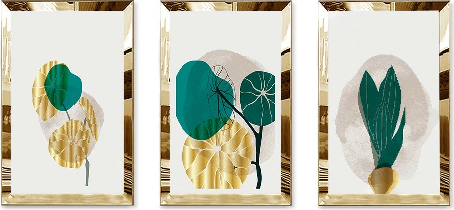 Pikturë dekorative MDF-Plexiglass (3 copë), Wallity, Huhu398, 40x60