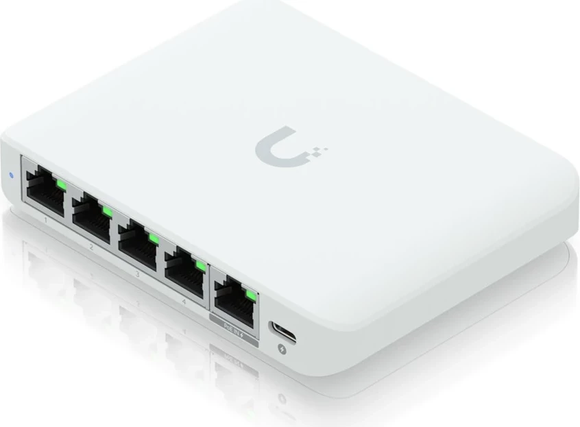 Switch Ubiquiti UniFi Flex Mini 2.5G, i menaxhuar, Desktop, Bardhë