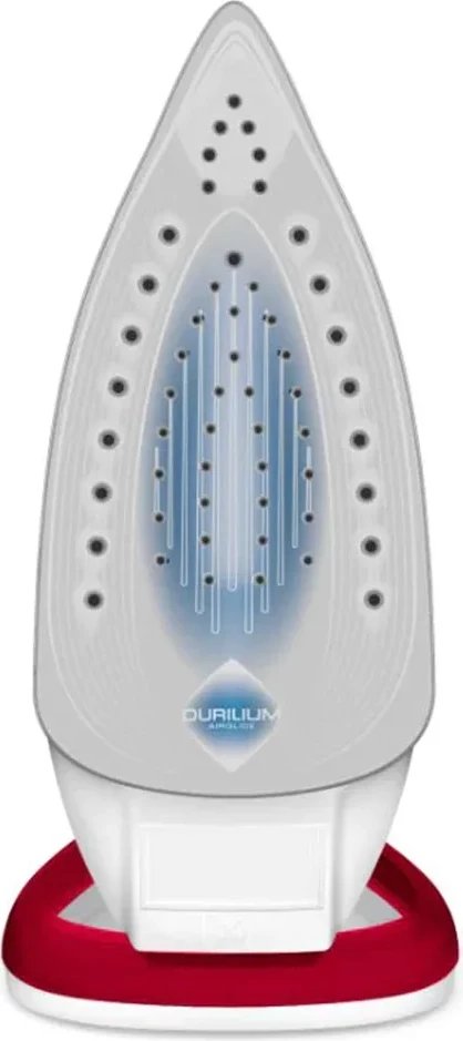 Hekur me avull, Tefal, Easygliss Plus FV5717E0, 2500W, 45 g/min avull, 195 g/min goditje, Durilium Airglide, e kuqe e bardhë