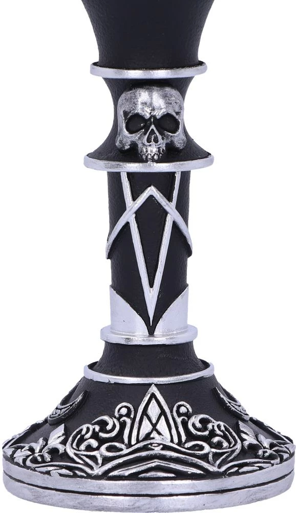 Kupë goblet NEMESIS NOW Malpuss 19.5 cm, rezinë me insert inox, e zezë