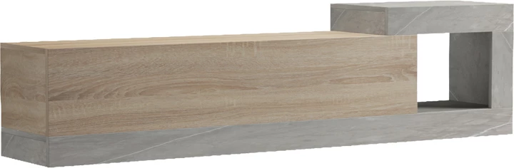 Mbajtëse muri për TV Flato, pamje sonoma-gri bezhë mermeri, 150x29.5x38.5cm