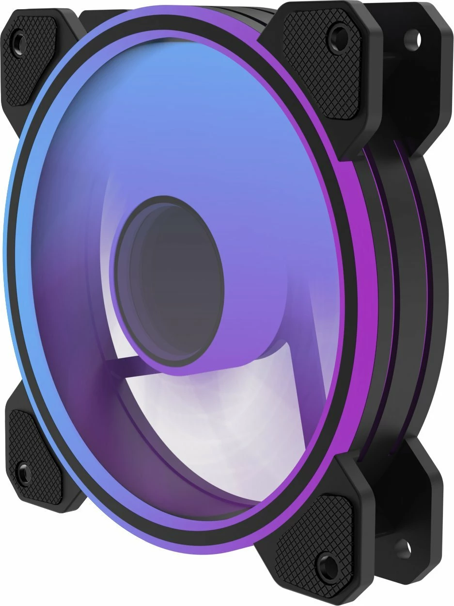 Ventilator kasë PREYON Eagle Eye 120mm PWM ARGB, set 3 copë, zi