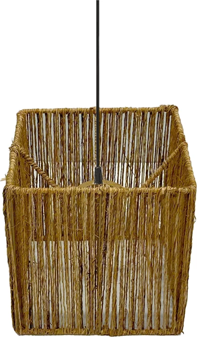 Llambë varëse EMBER, jute natyrale, 20x20x20cm