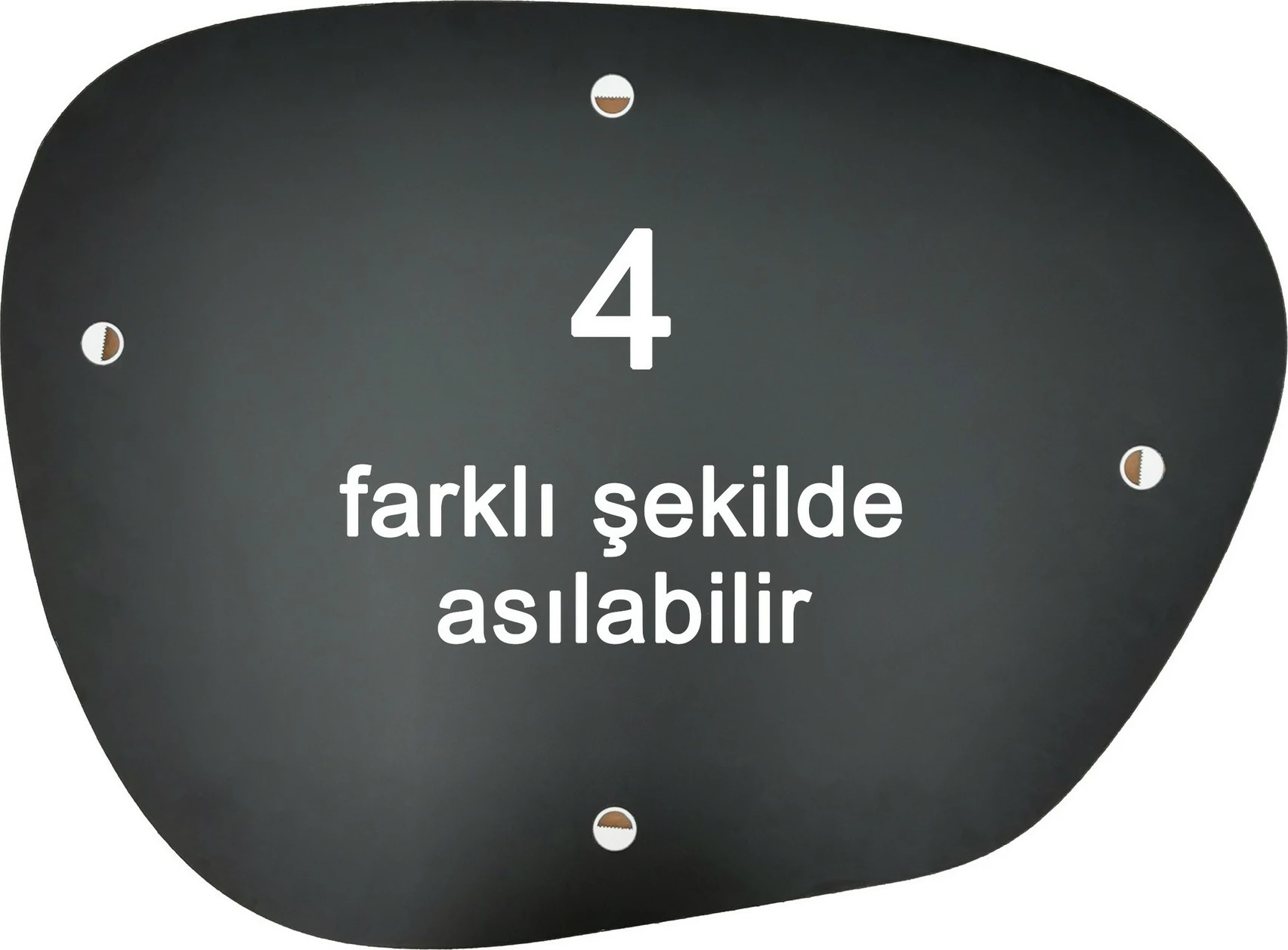 Pasqyrë moderne, formë amorfe, ngjyrë transparente, Hanah Home