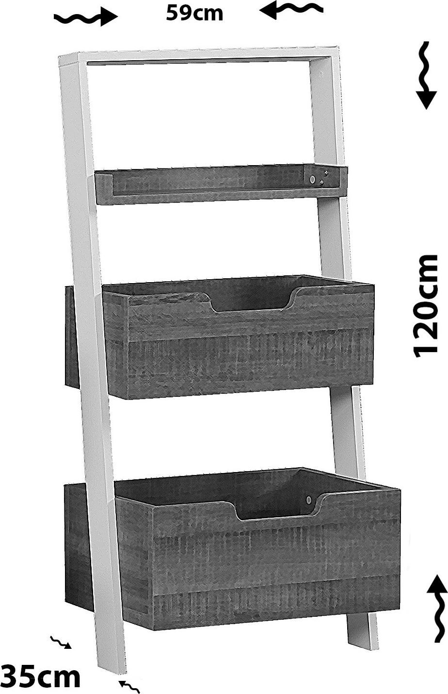 Raft librash Hanah Home, i ulët, ngjyrë lisi e çelët