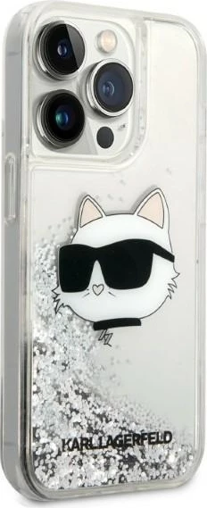 Mbështjellës Karl Lagerfeld KLHCP14LLNHCCS për iPhone 14 Pro 6.1", argjendtë