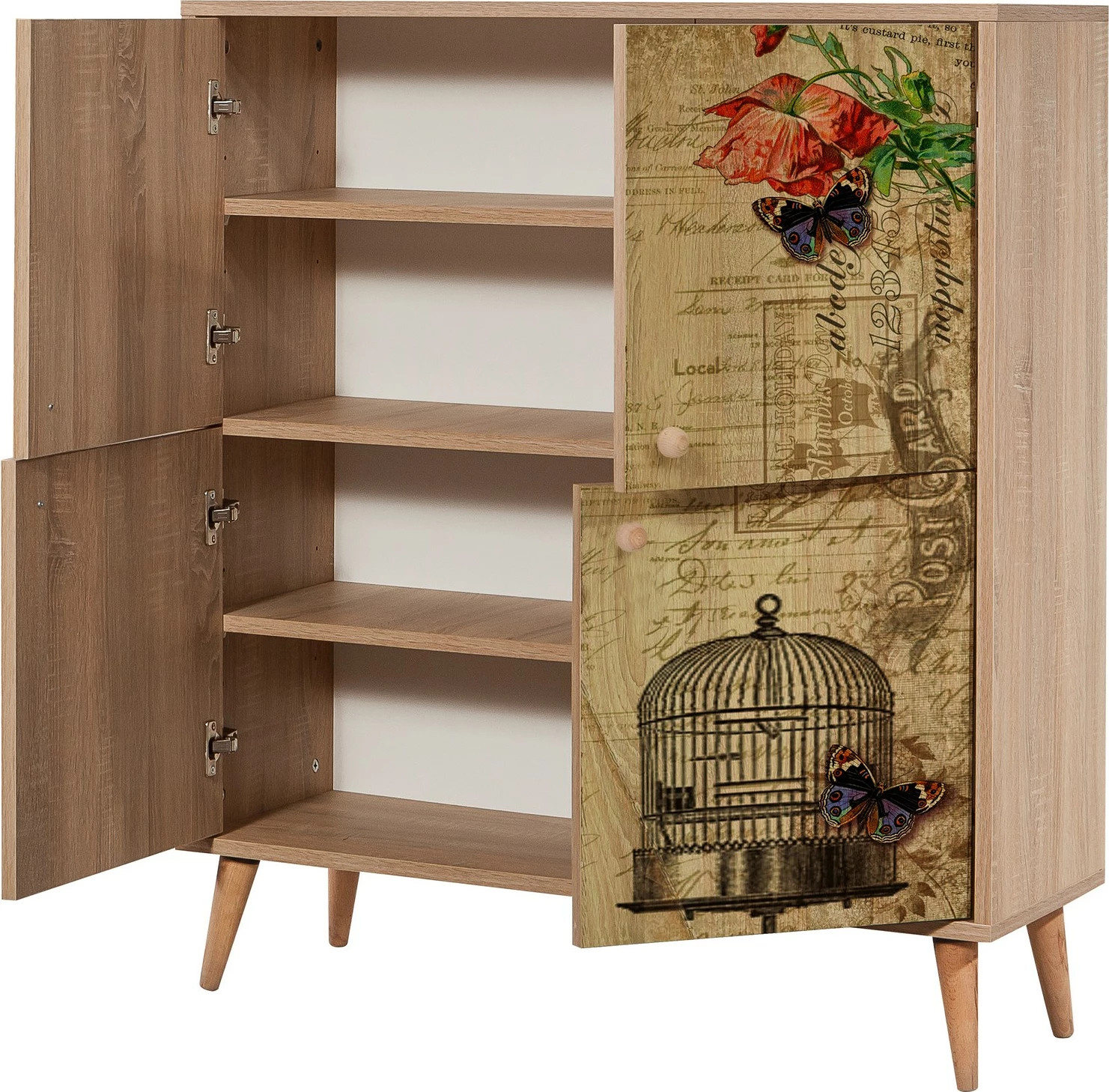 Dollap multifunksional Hanah Home, Multilux - 734, ngjyrë lisi Sonoma