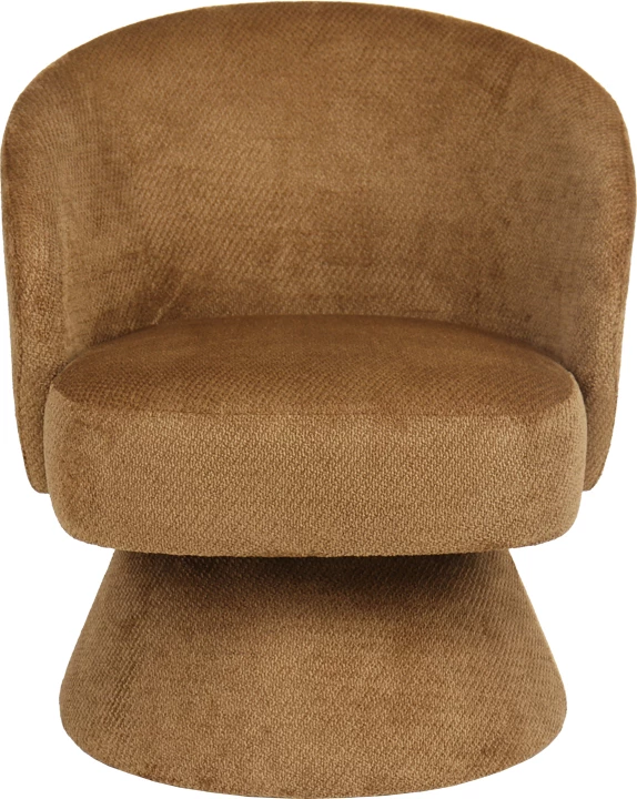 Karrige me rrotullim Cioura, stof kafe, 70x68x75cm