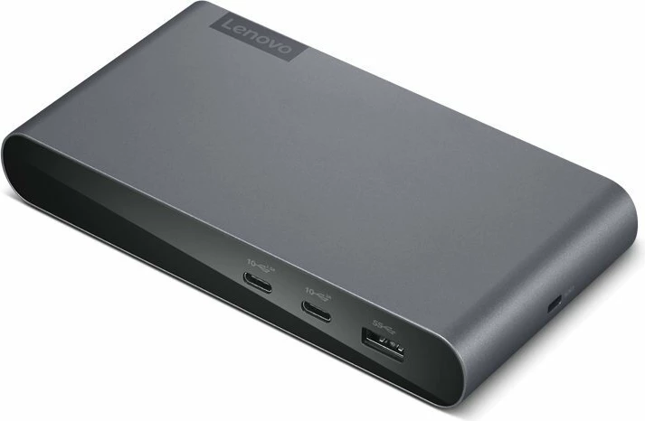 Stacion dokimi USB-C Lenovo Universal Business Dock 40B30090EU, 90W (65W PD), Dual 4K, 1x HDMI, 1x DisplayPort, 3x USB-A, 2x USB-C, Gri Storm, set me adaptor 90W + kabllo USB-C 1m