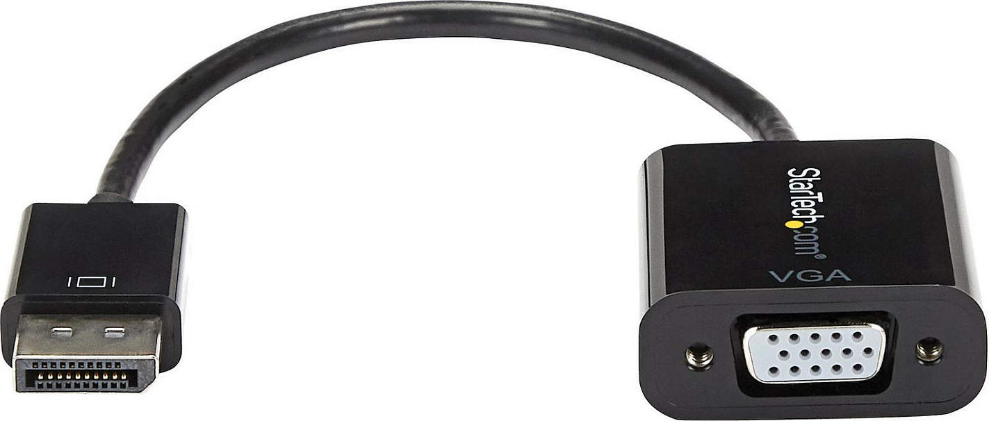 Adapter DisplayPort në VGA StarTech DP2VGA3, aktiv, 1080p, 0.1 m, i zi