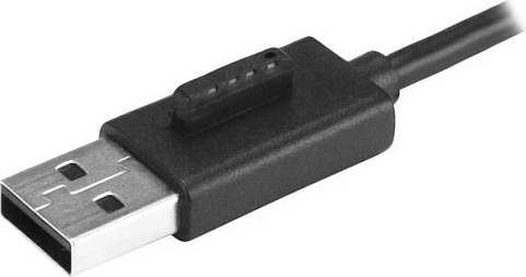 Hub USB StarTech ST4200MINI2, 4 porta, USB 2.0 480 Mbit/s, me kabllo të integrume, i zi/argjendtë